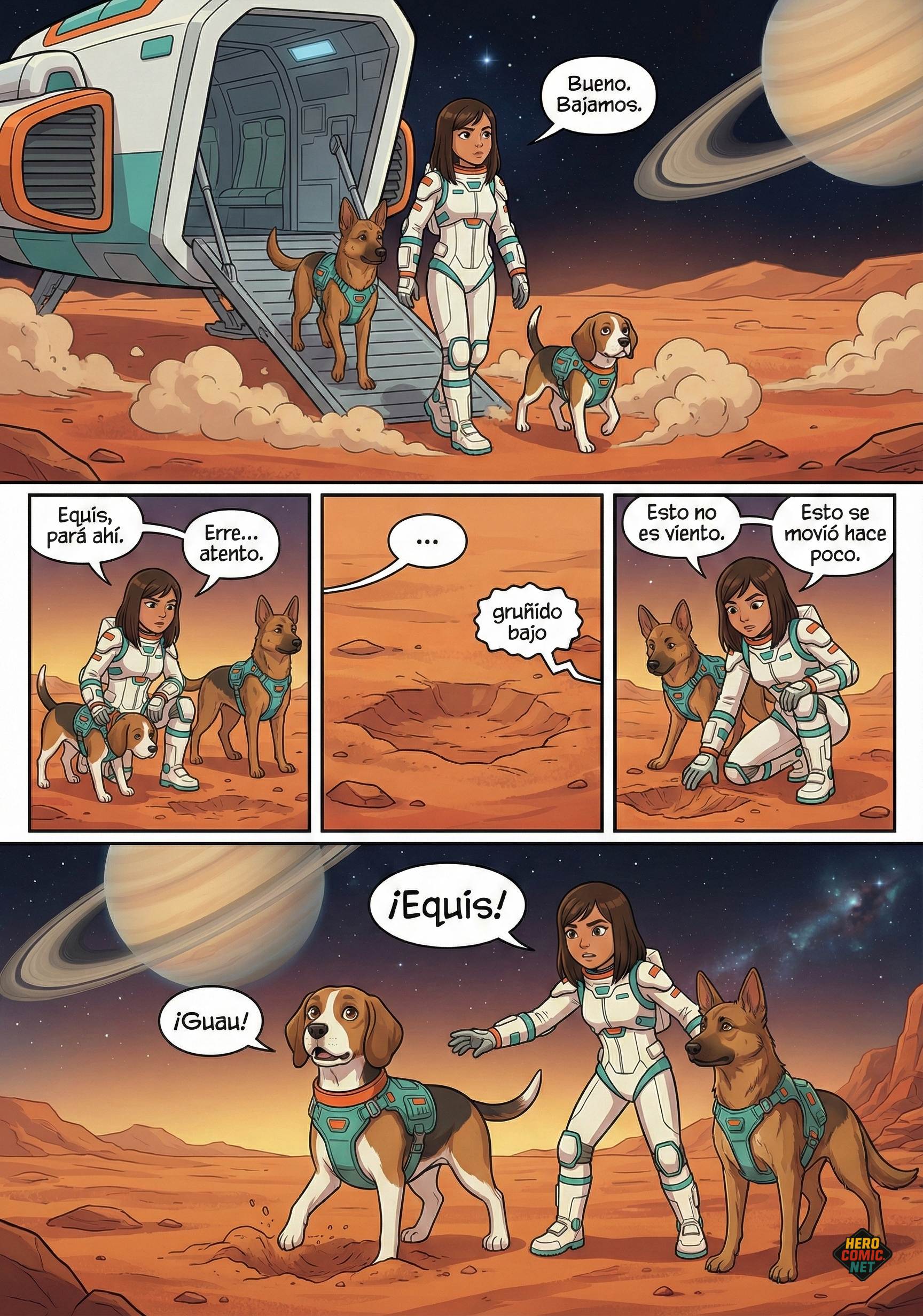 Página 1 - Bajando de la nave